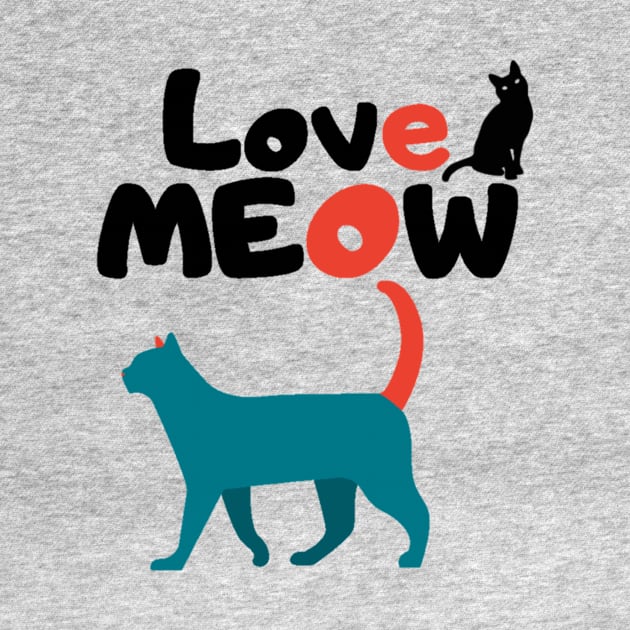 Love cat meow by Aymen designer 